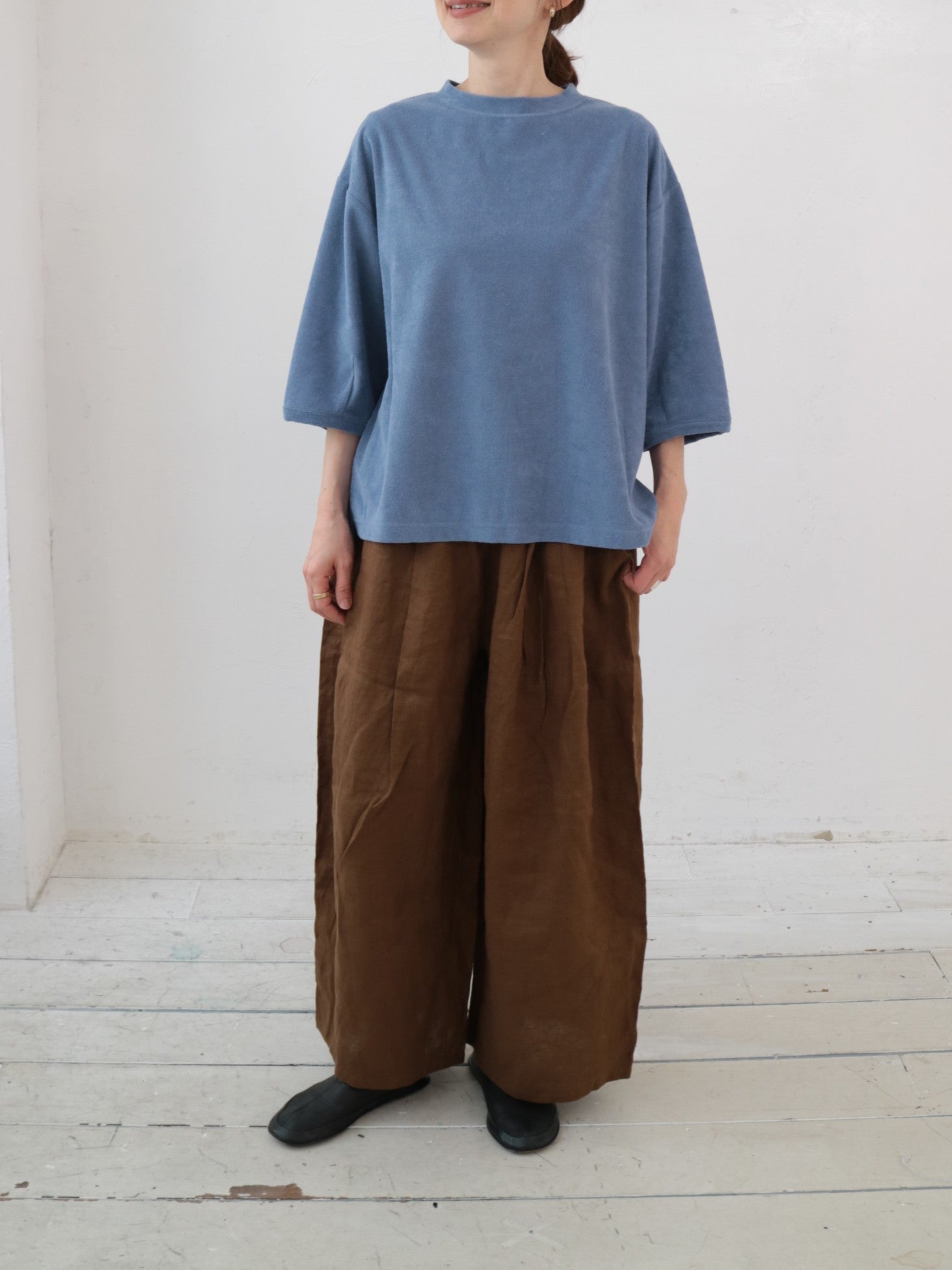 doux bleu　パイル ハーフスリーブプルオーバー　DB-2531-085