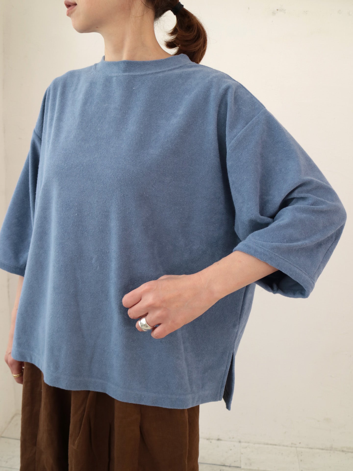 doux bleu　パイル ハーフスリーブプルオーバー　DB-2531-085