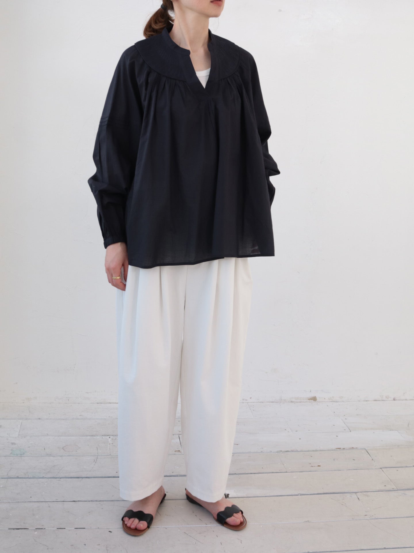 doux bleu　キルトヨーク ブラウス　DB-2533-083