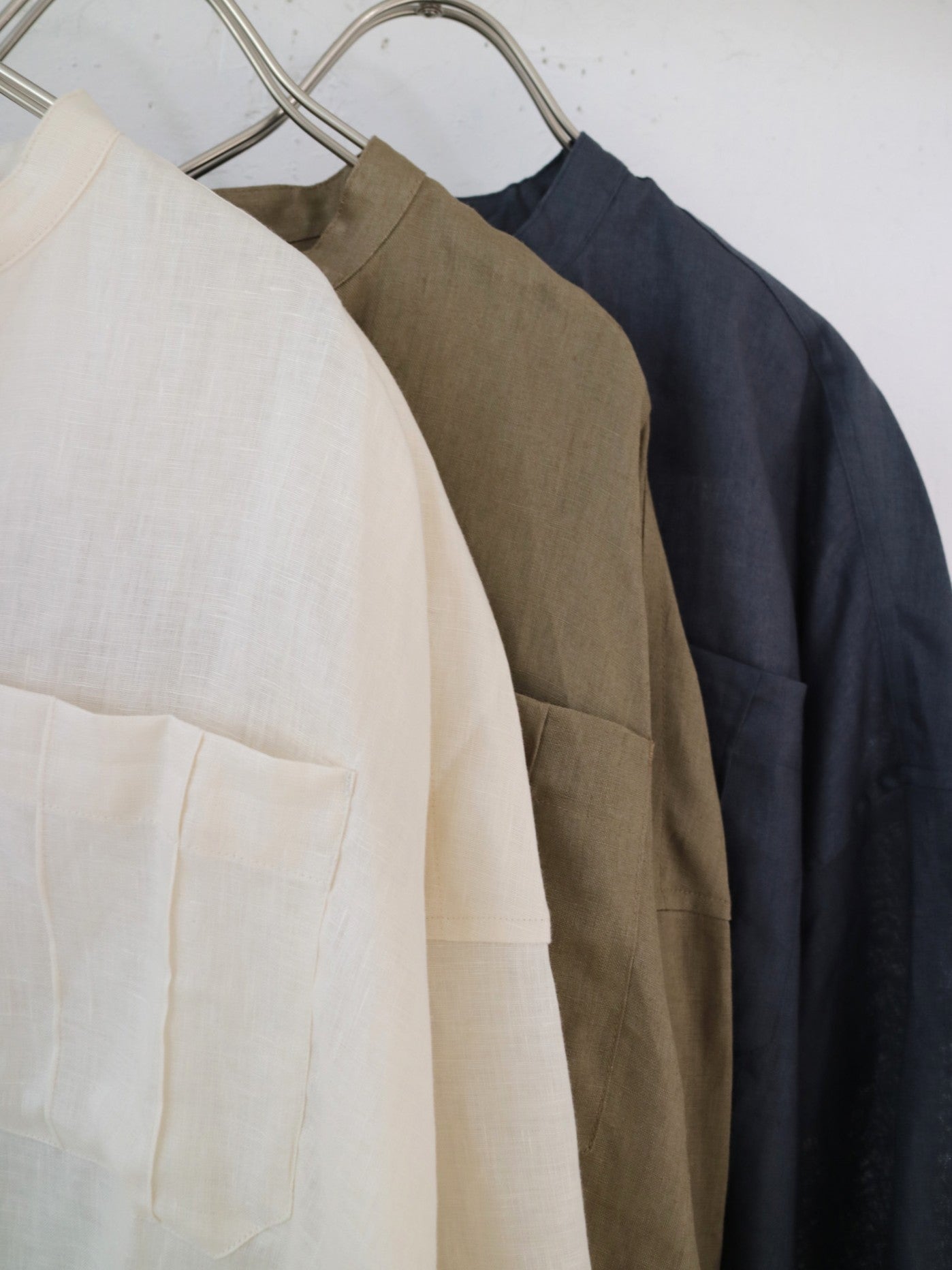 【ゆきふいるむ/yukiさん着用アイテム】YARRA NEU　スキッパーリネン７分袖シャツ　NU-5623-441