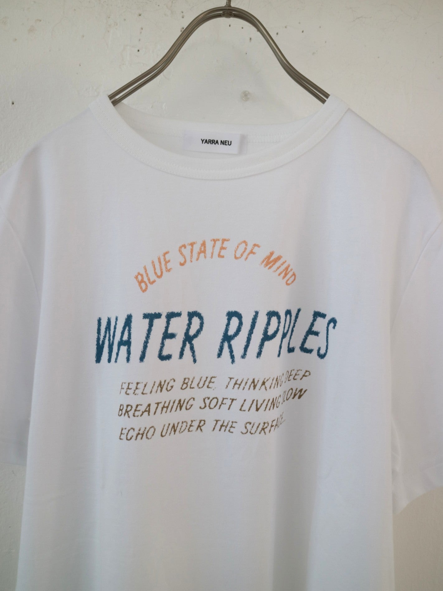 YARRA NEU　WATER RIPPLEロゴプリントTシャツ　NU-5621-433