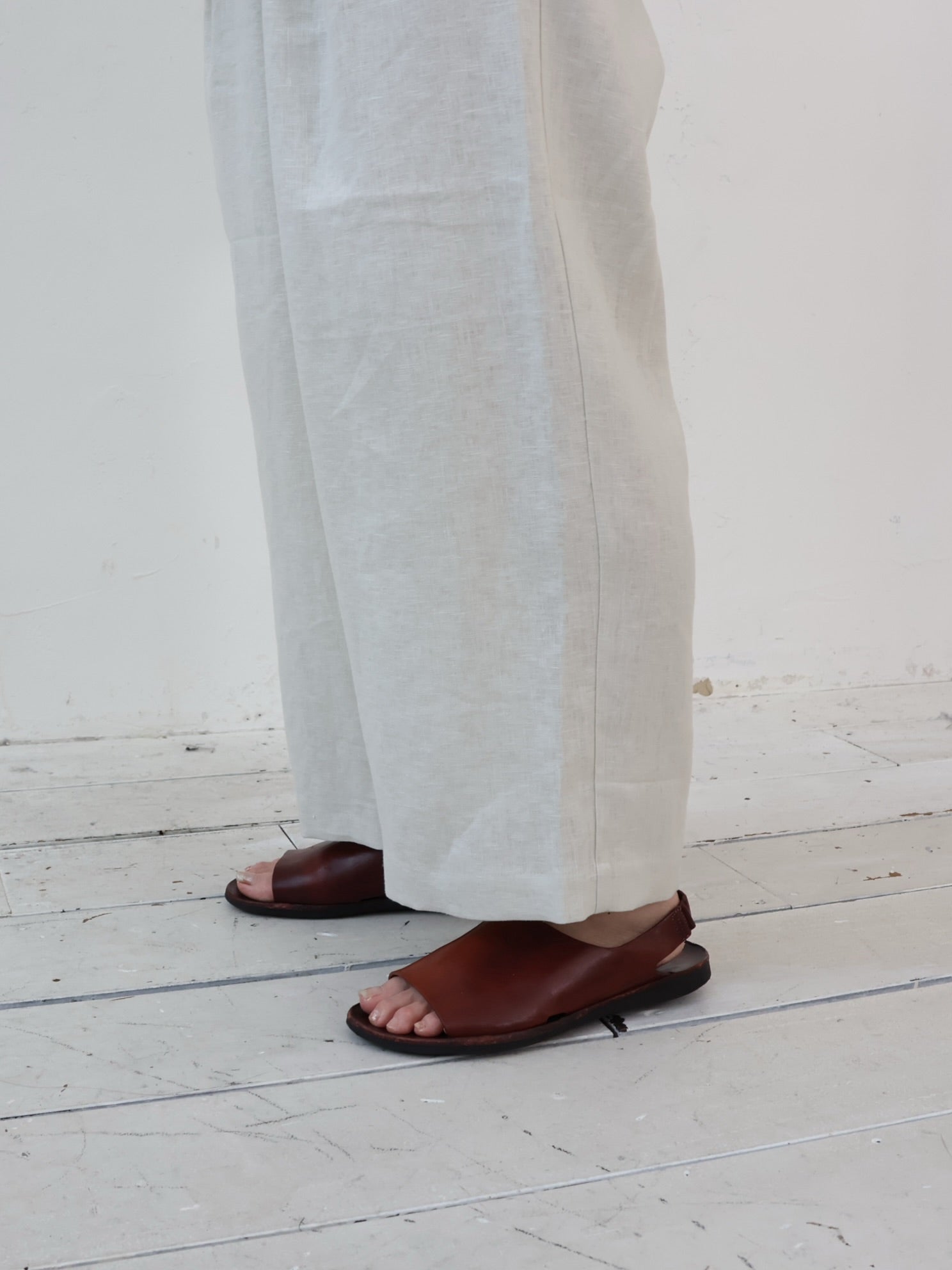 YARRA　リネン8分丈パンツ　YR-1633-315