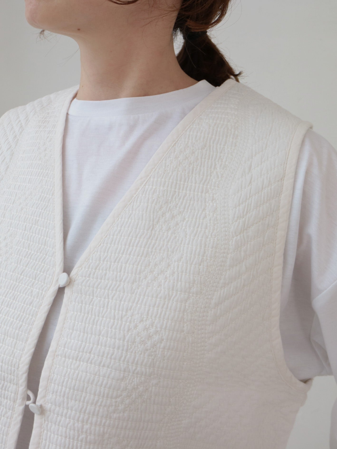 再入荷／doux bleu インドキルト刺繍 2WAYベスト DB-2548-033