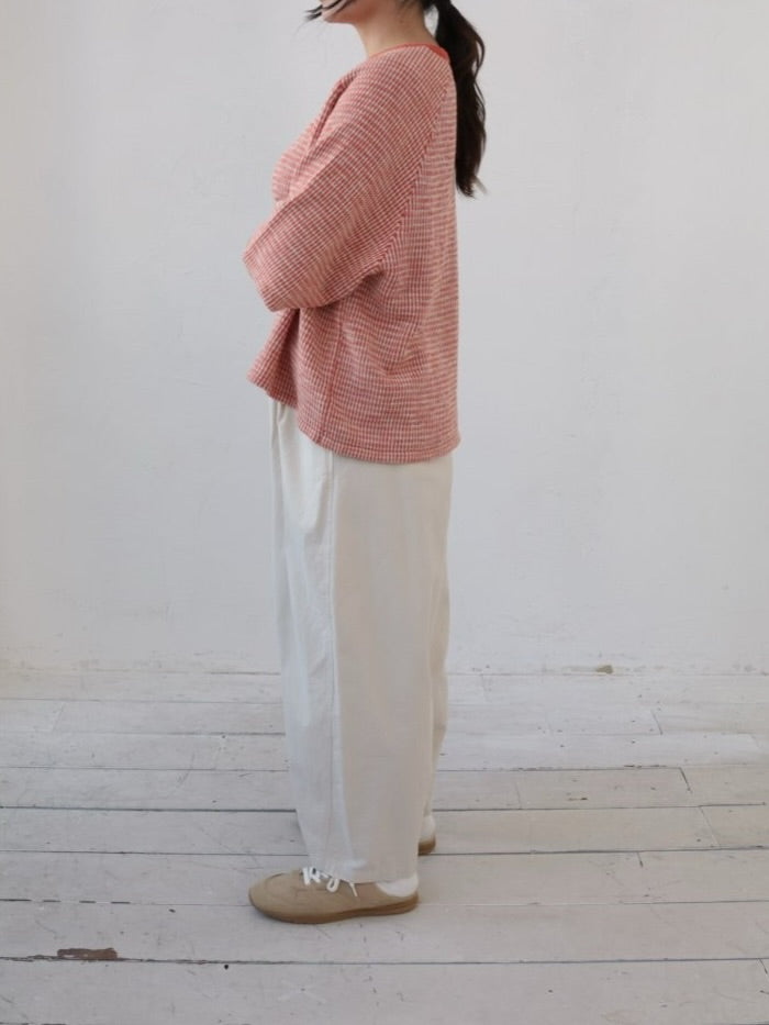 YARRA　柄編みニットプルオーバー　YR-1612-208