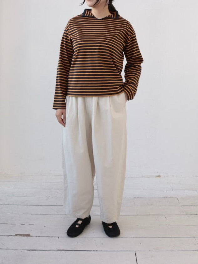 YARRA　ロールカラーボーダーカットソー　YR-1611-219