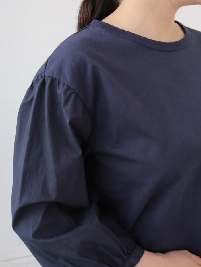 YARRA　布帛コンビ袖ボリュームプルオーバー　YR-1611-237