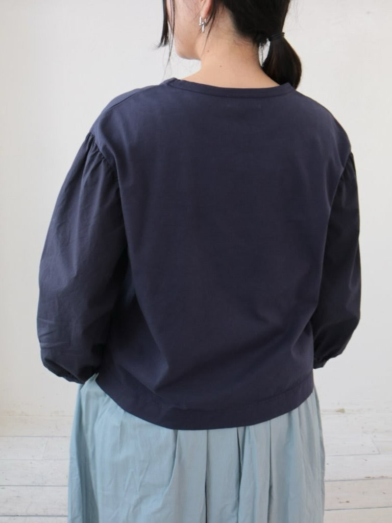 YARRA　布帛コンビ袖ボリュームプルオーバー　YR-1611-237