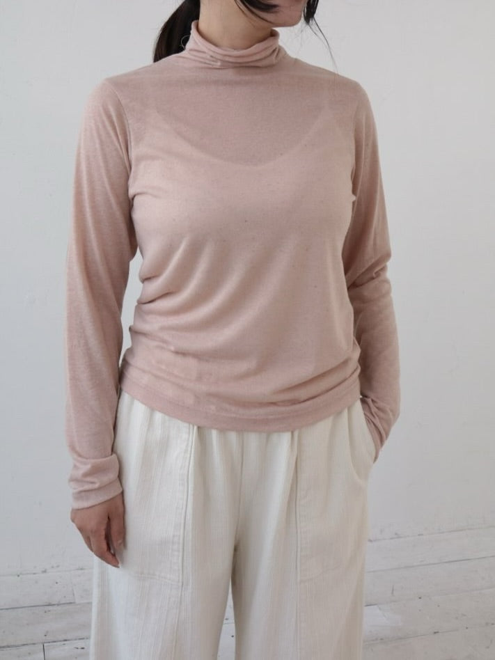 YARRA　リネンブレンドタートルプルオーバー　YR-1611-204