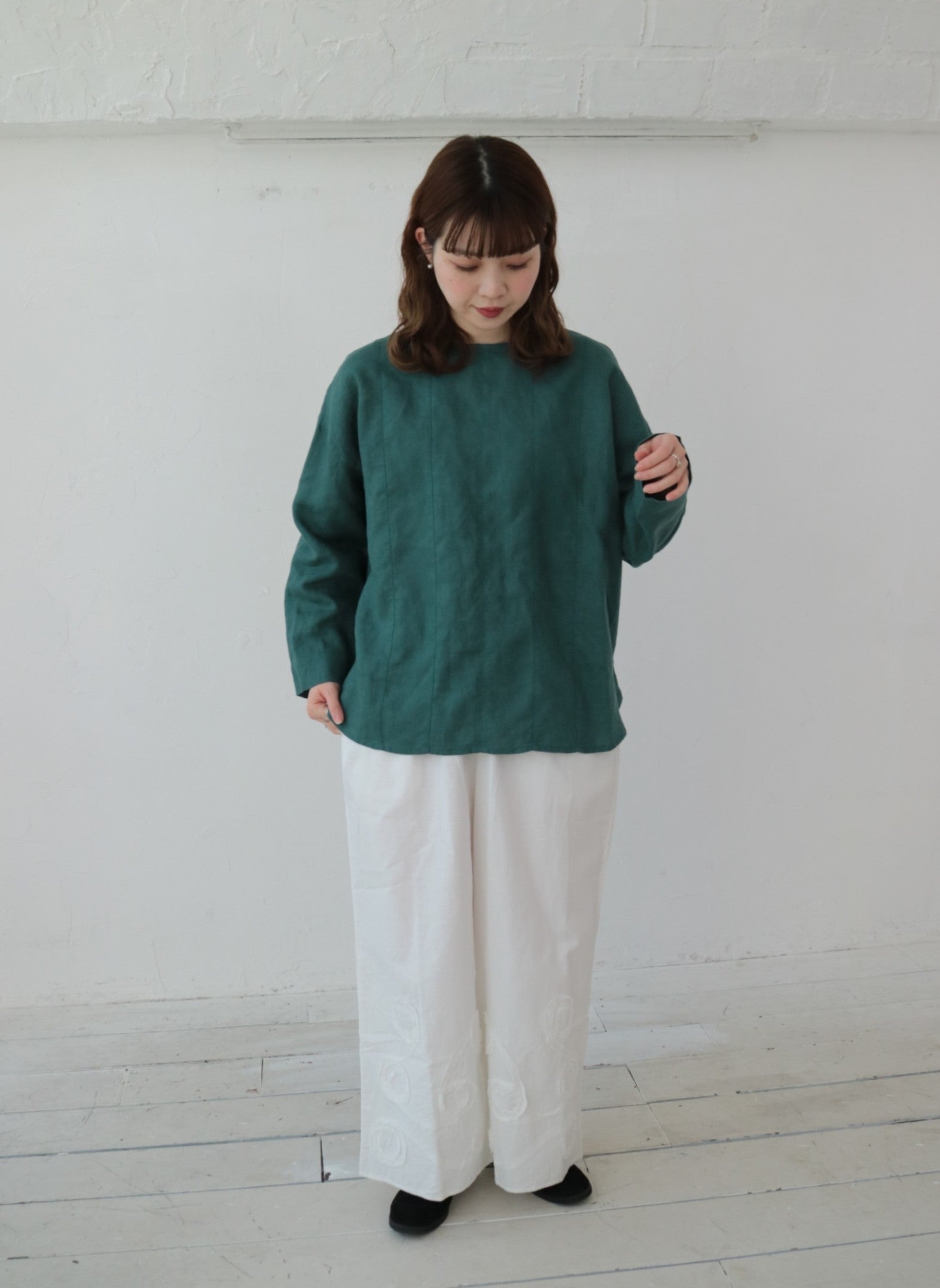 YARRA　INDIAドットテープ刺繍パンツ　YR-1545-209