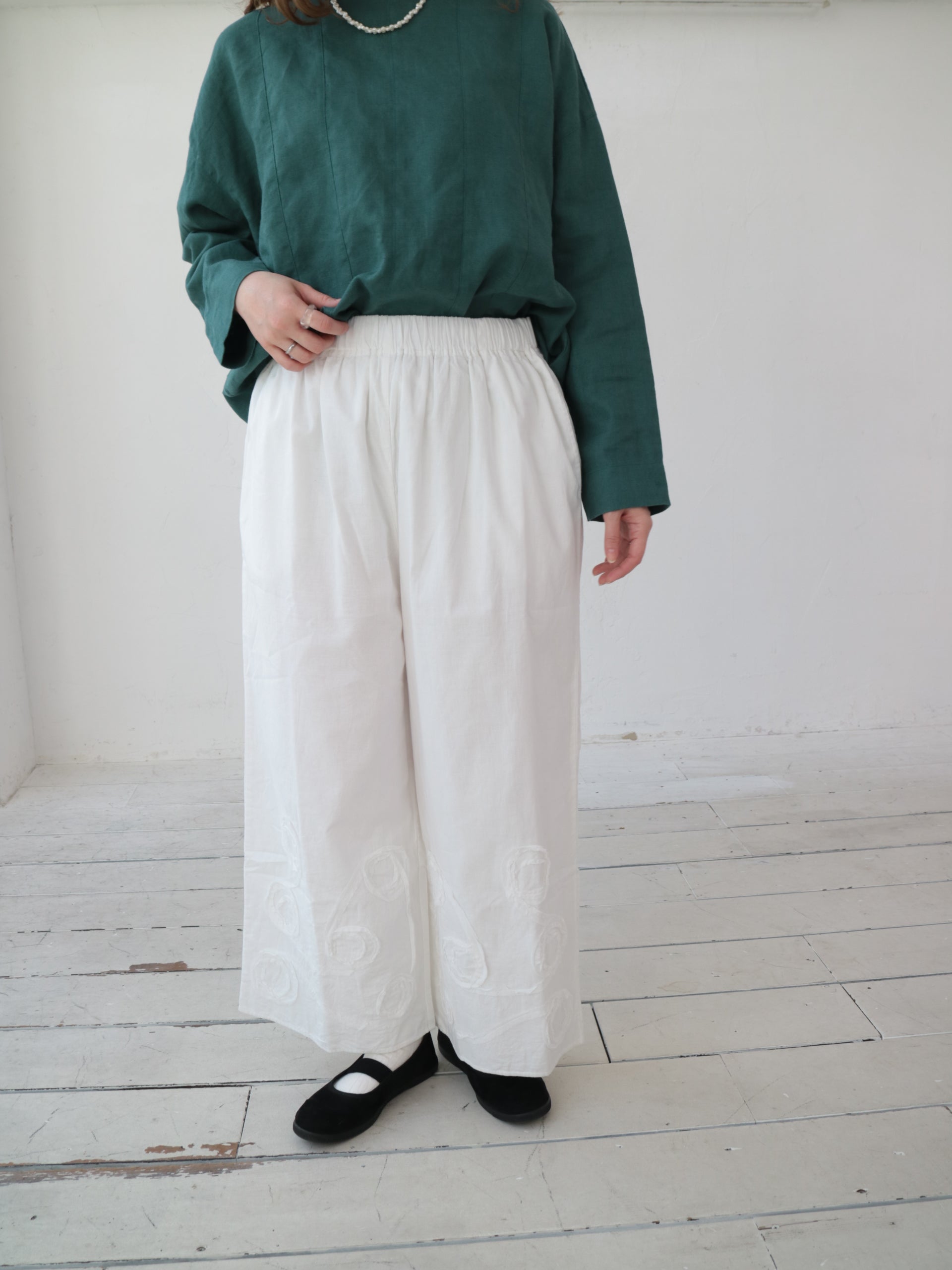 YARRA　INDIAドットテープ刺繍パンツ　YR-1545-209