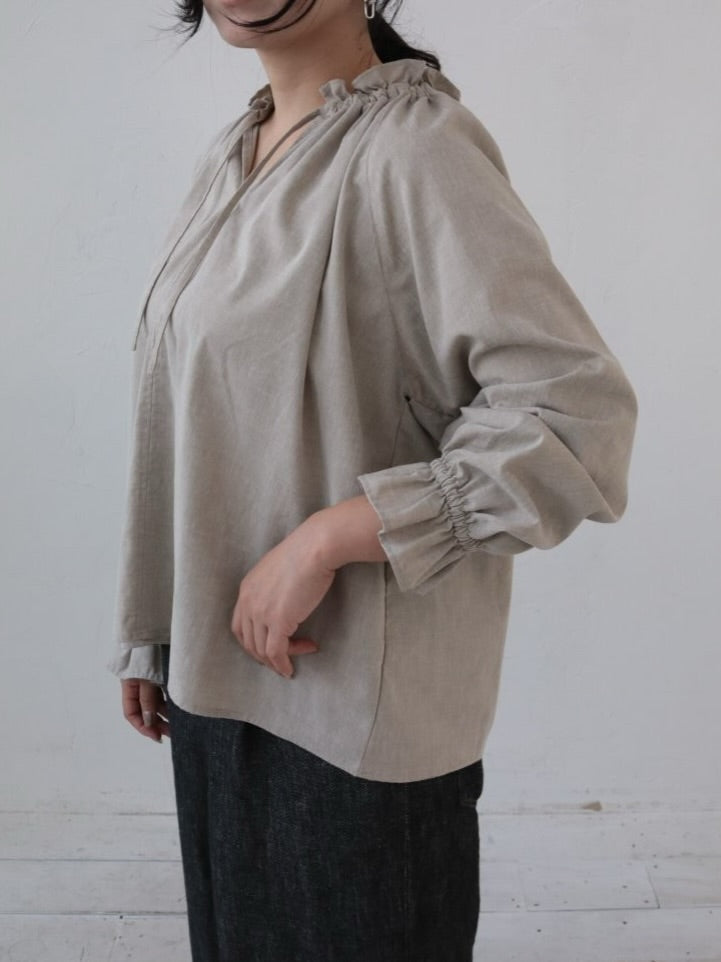 YARRA　ミニフリルスキッパーブラウス　YR-1613-212