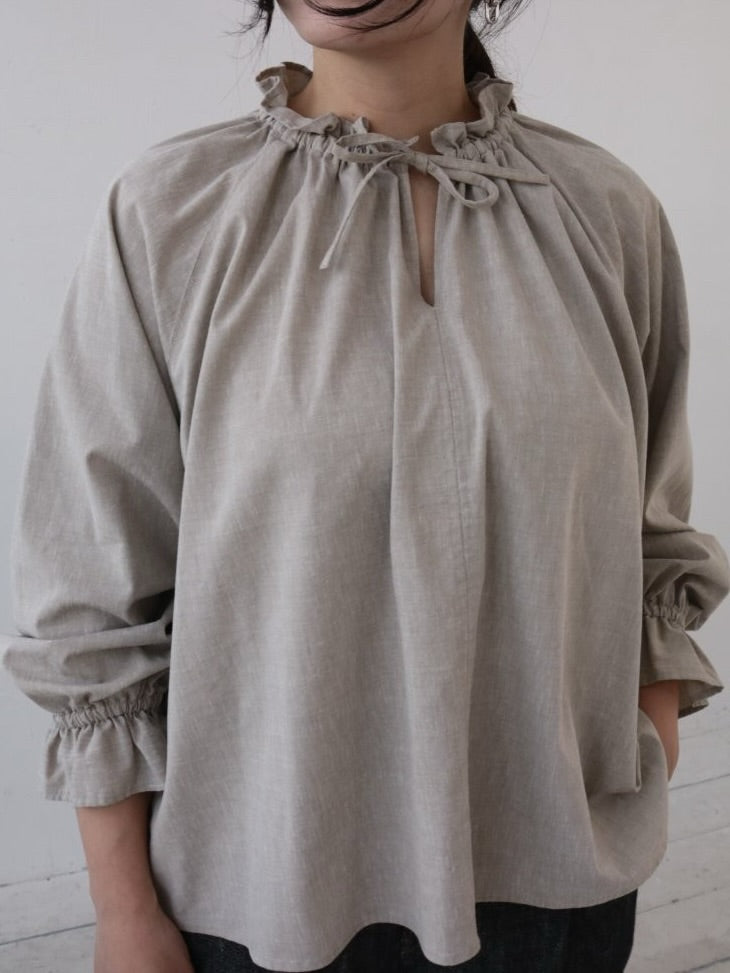 YARRA　ミニフリルスキッパーブラウス　YR-1613-212