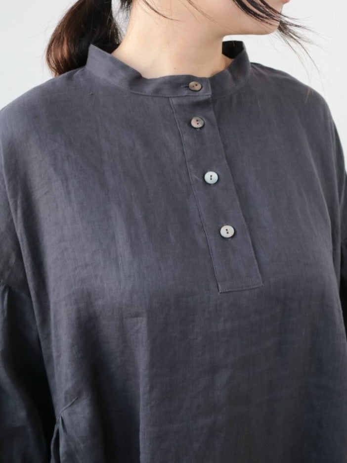 YARRA　ツヤリネンギャザーワンピース　YR-1614-226