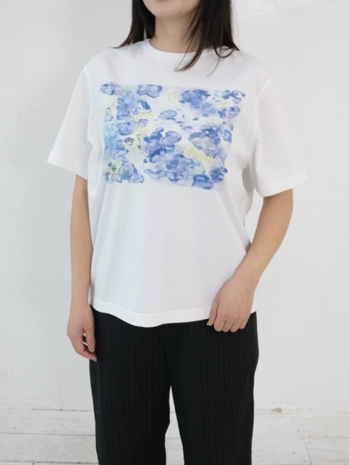 YARRA NEU　PAINTINGプリントTシャツ　NU-5621-437