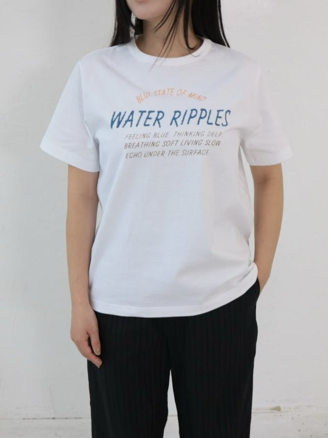 YARRA NEU　WATER RIPPLEロゴプリントTシャツ　NU-5621-433