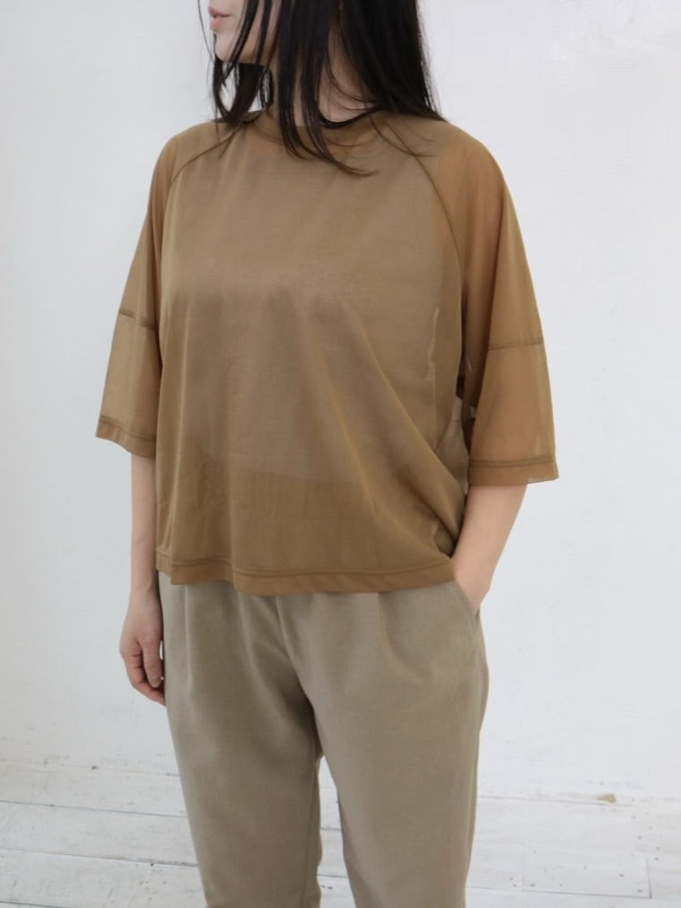 YARRA NEU　エアリーシアーラグラン5分袖Tシャツ　NU-5621-438