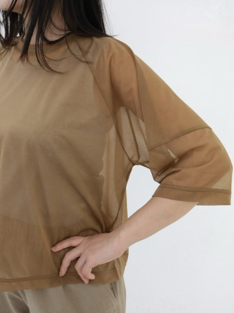 YARRA NEU　エアリーシアーラグラン5分袖Tシャツ　NU-5621-438