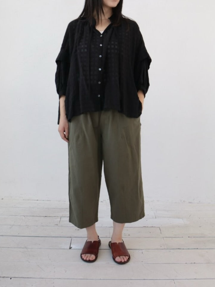 YARRA　シャドーチェックデザインブラウス　YR-1623-248