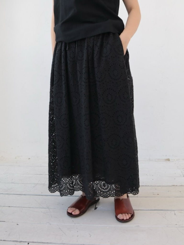 YARRA　INDIAペチ付き刺繍スカート　YR-1626-289