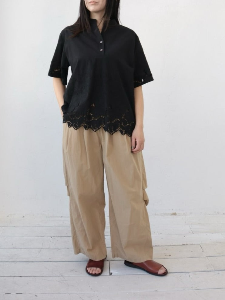 YARRA INDIAスカラップ刺繍ブラウス YR-1623-266