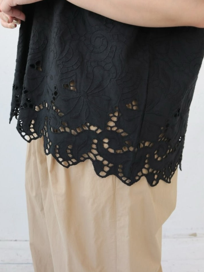 YARRA　INDIAスカラップ刺繍ブラウス　YR-1623-266