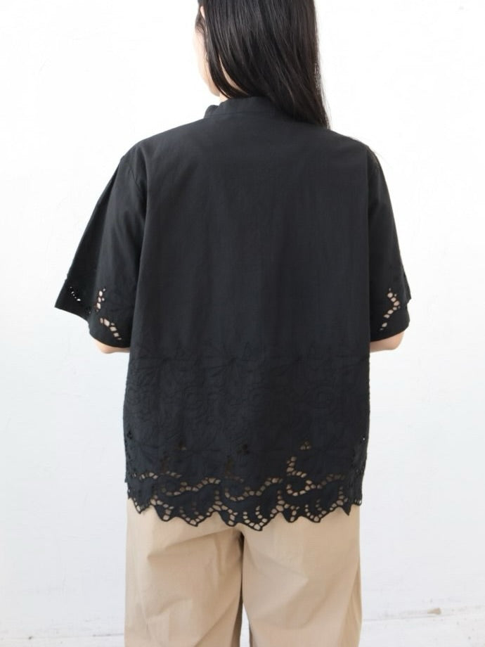 YARRA INDIAスカラップ刺繍ブラウス YR-1623-266