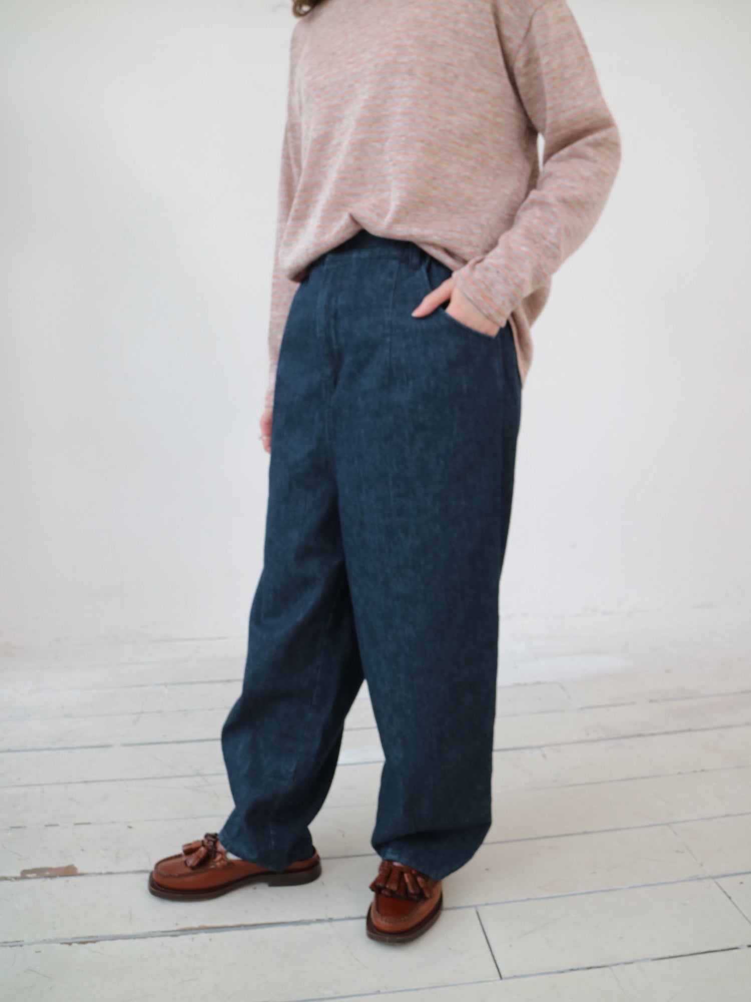 YARRA リネン混デニムパンツ YR-1545-238