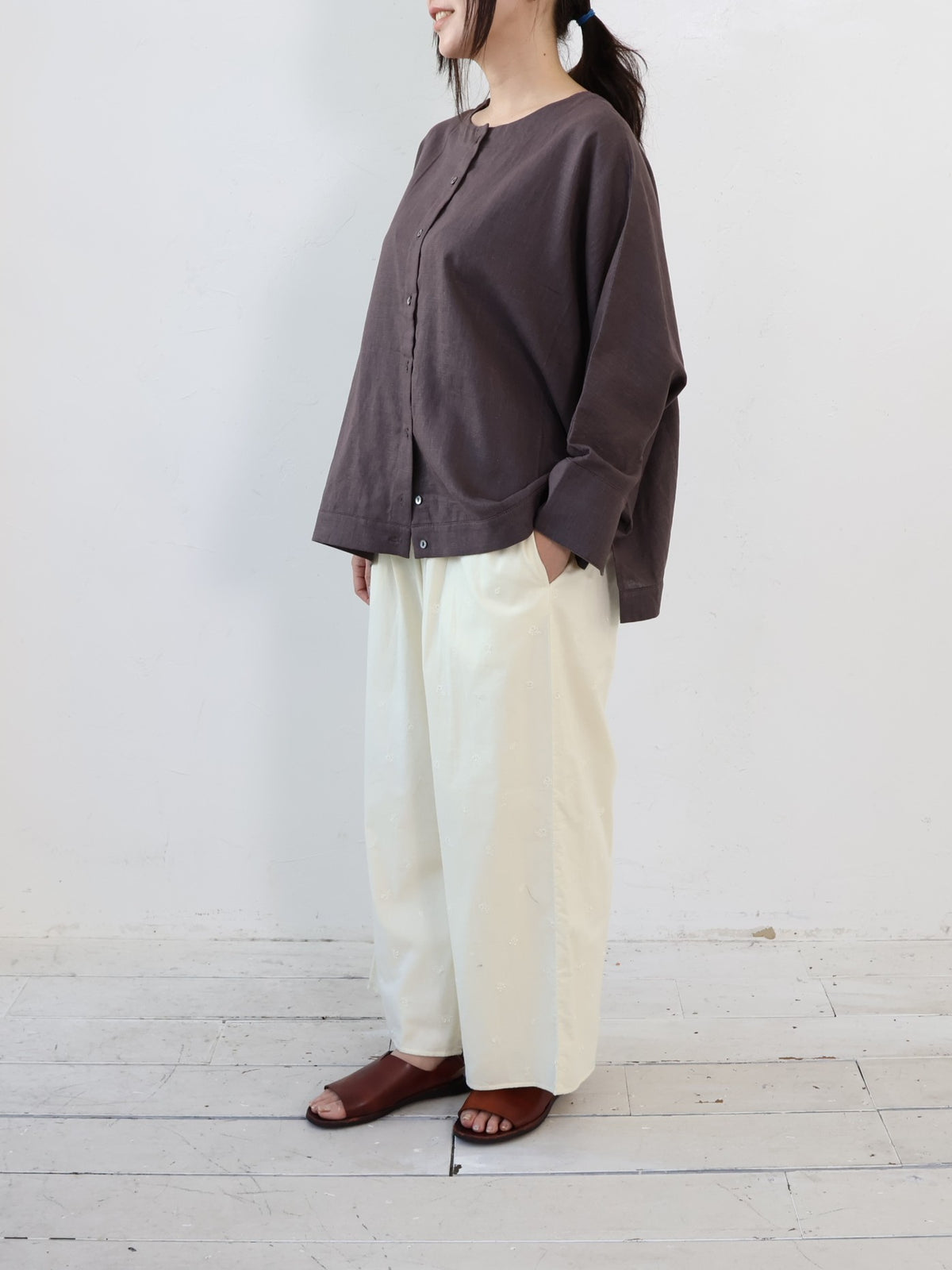 YARRA　リネンテンセルワイド２WAYブラウス　YR-1643-211