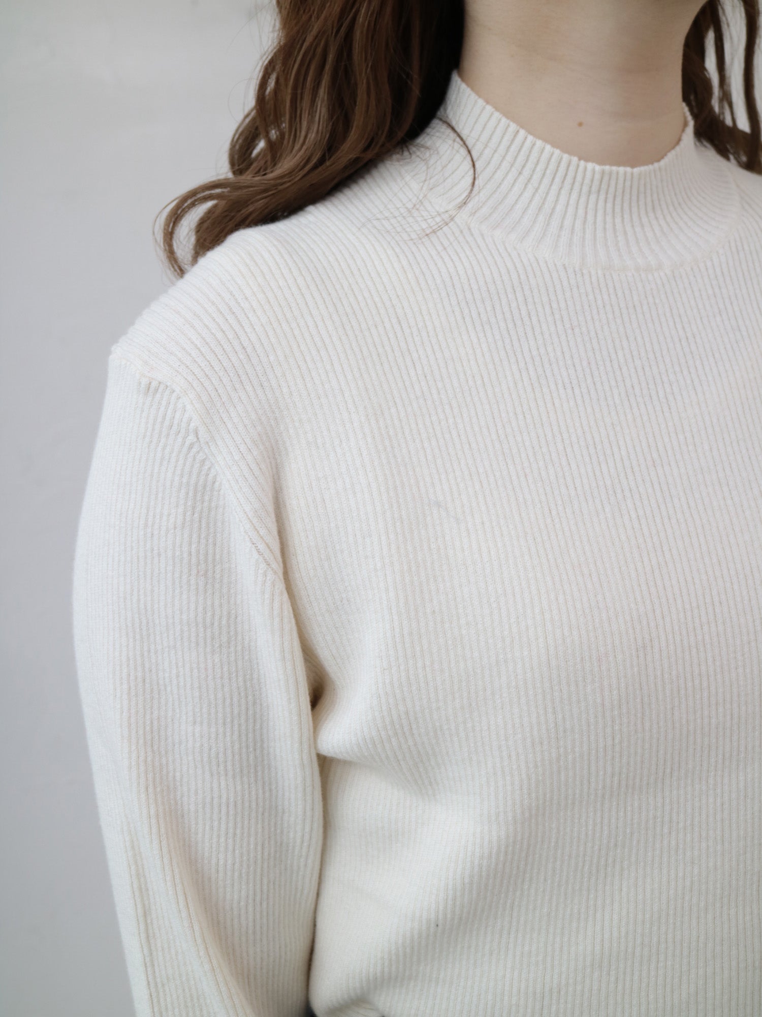 YARRA 綿カシミヤハイネックリブニット YR-1542-229