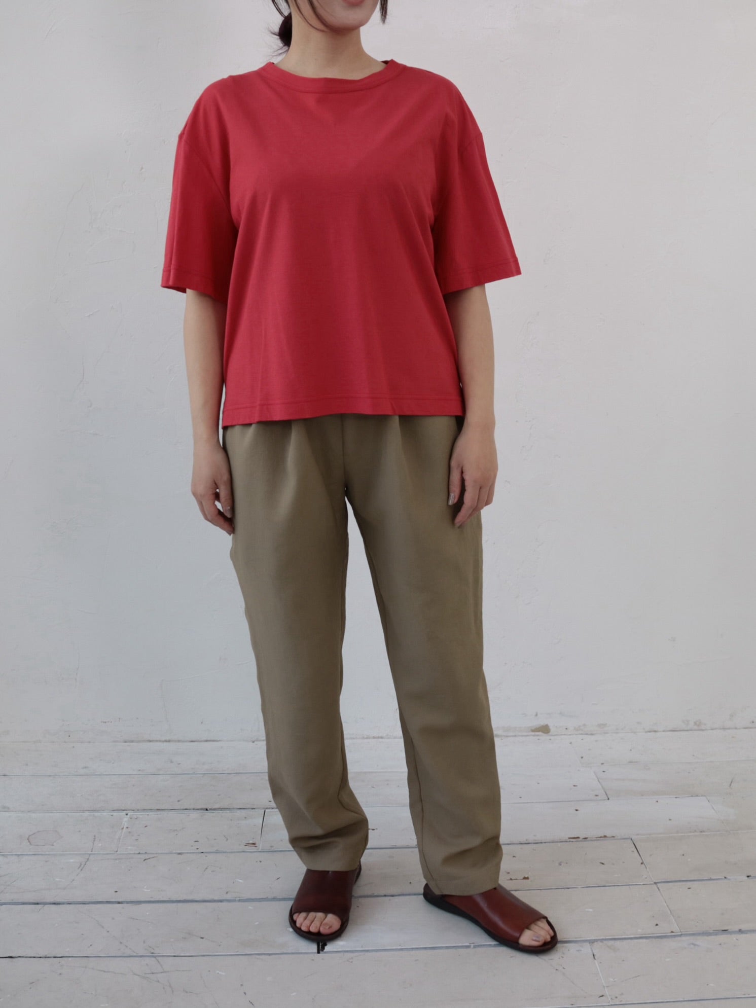 YARRA NEU　強撚天竺フレア袖Ｔシャツ　NU-5521-430