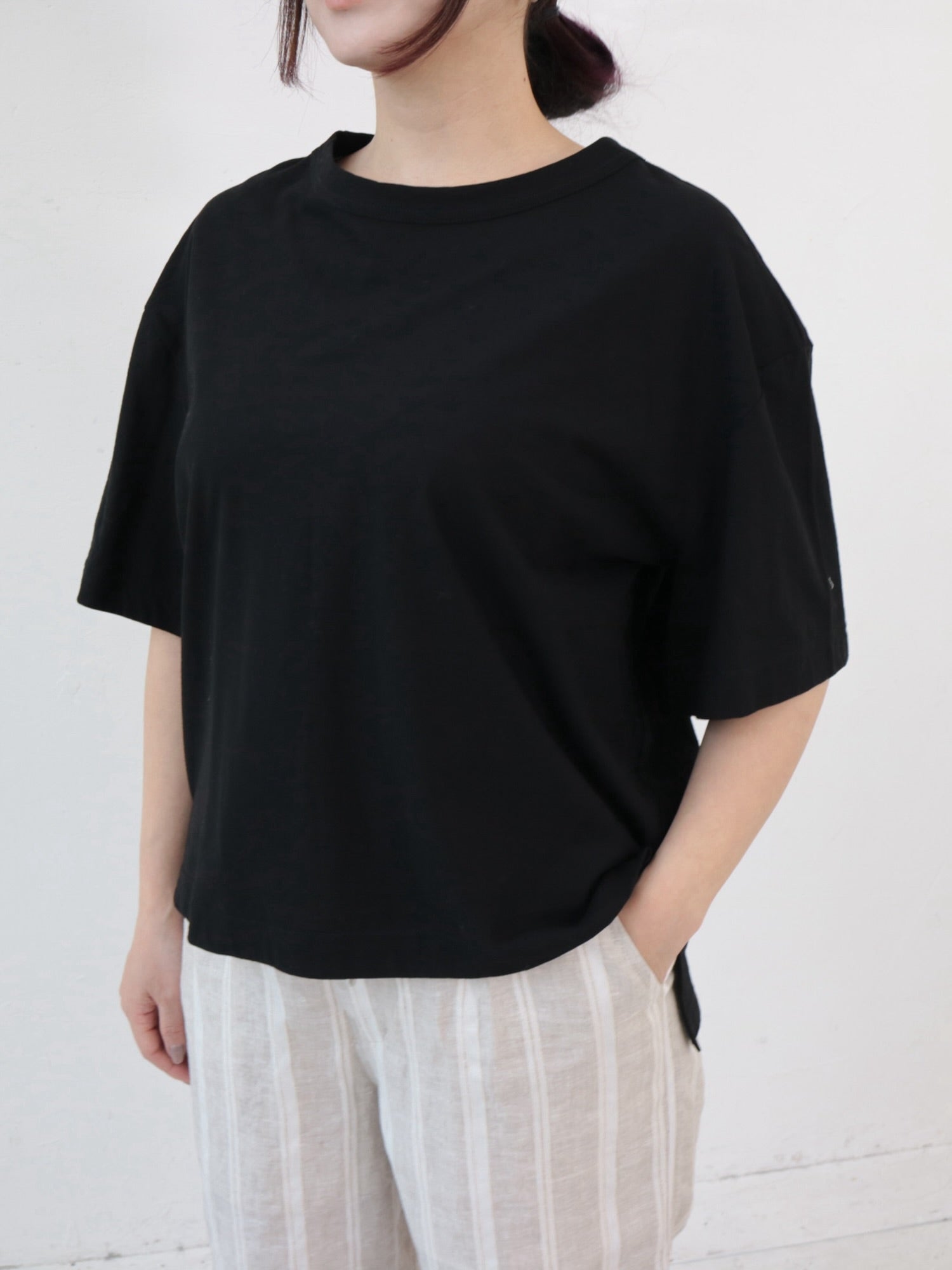 YARRA NEU　強撚天竺フレア袖Ｔシャツ　NU-5521-430