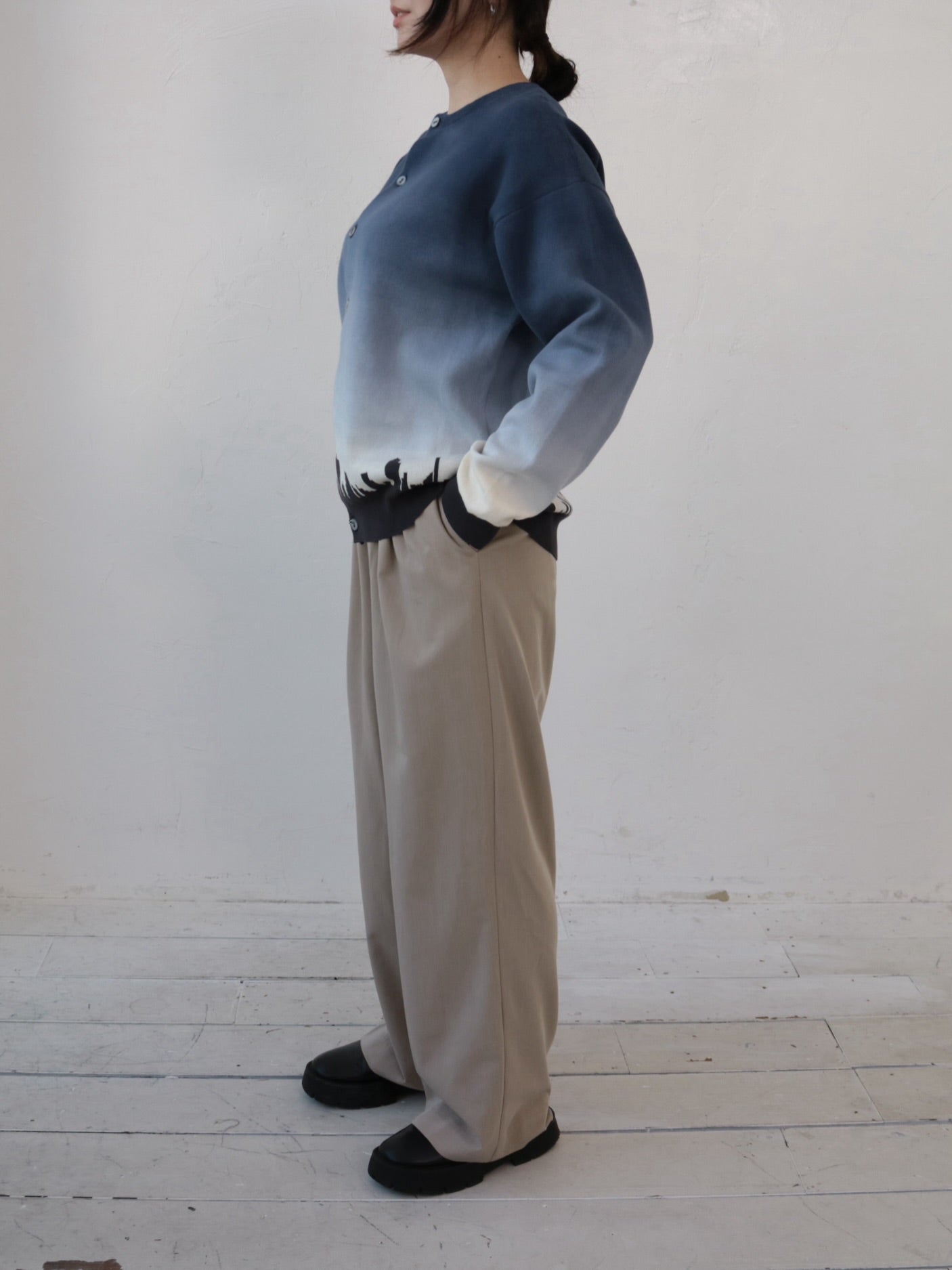 YARRA NEU　YOIYAMIコットンニットカーディガン　NU-5542-405