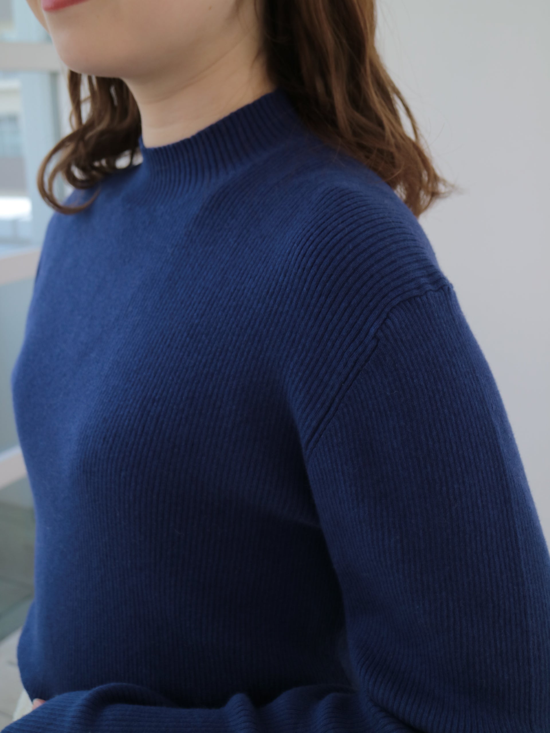 AURALEE リブニット BLUE GREY サイズ4 定価¥41,800 Namu Shop - Auralee Elastic High Gauge Sweat Pullover - Blue Gray