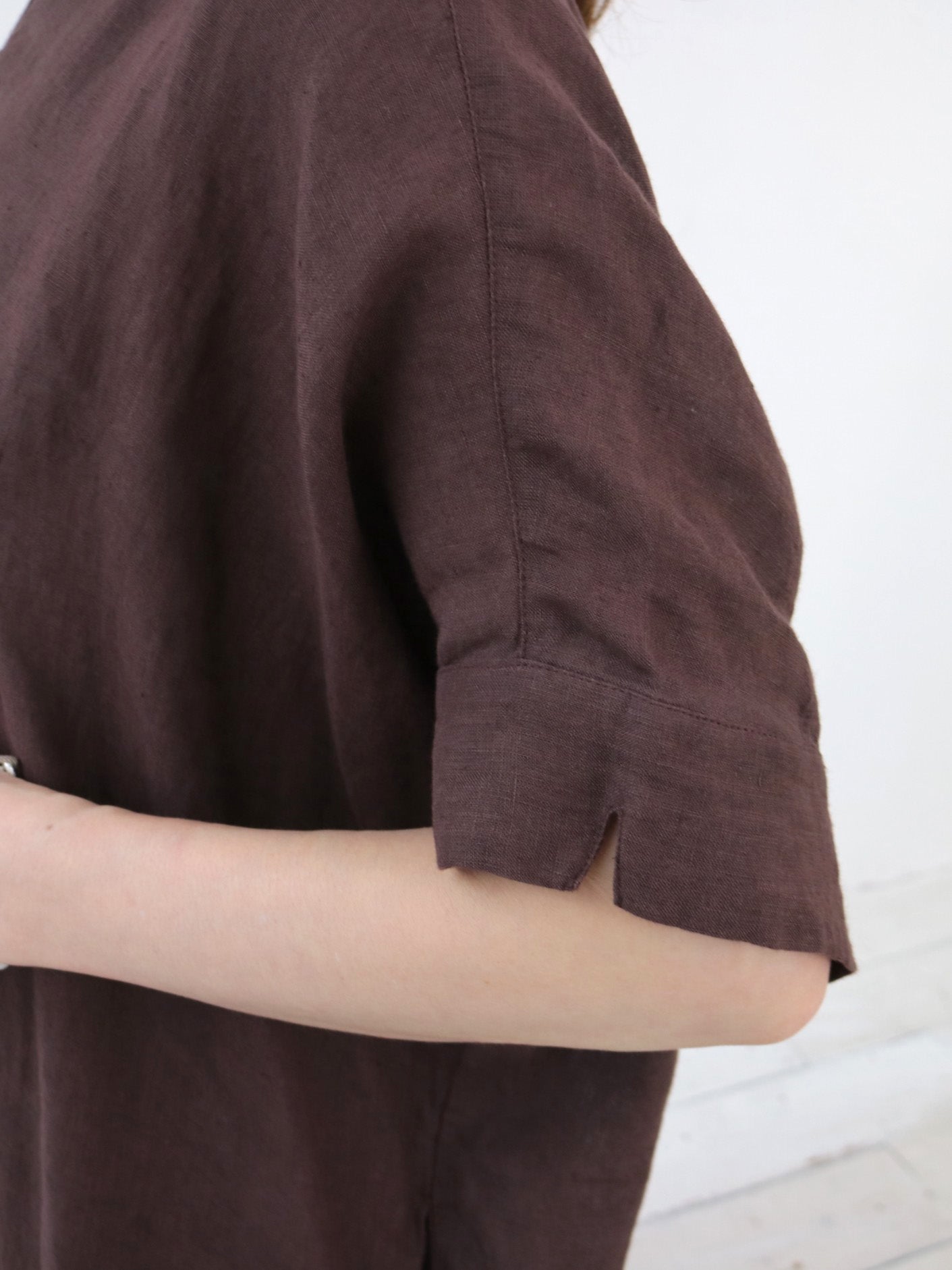 doux bleu　リネン カフタンワンピース　DB-2624-052