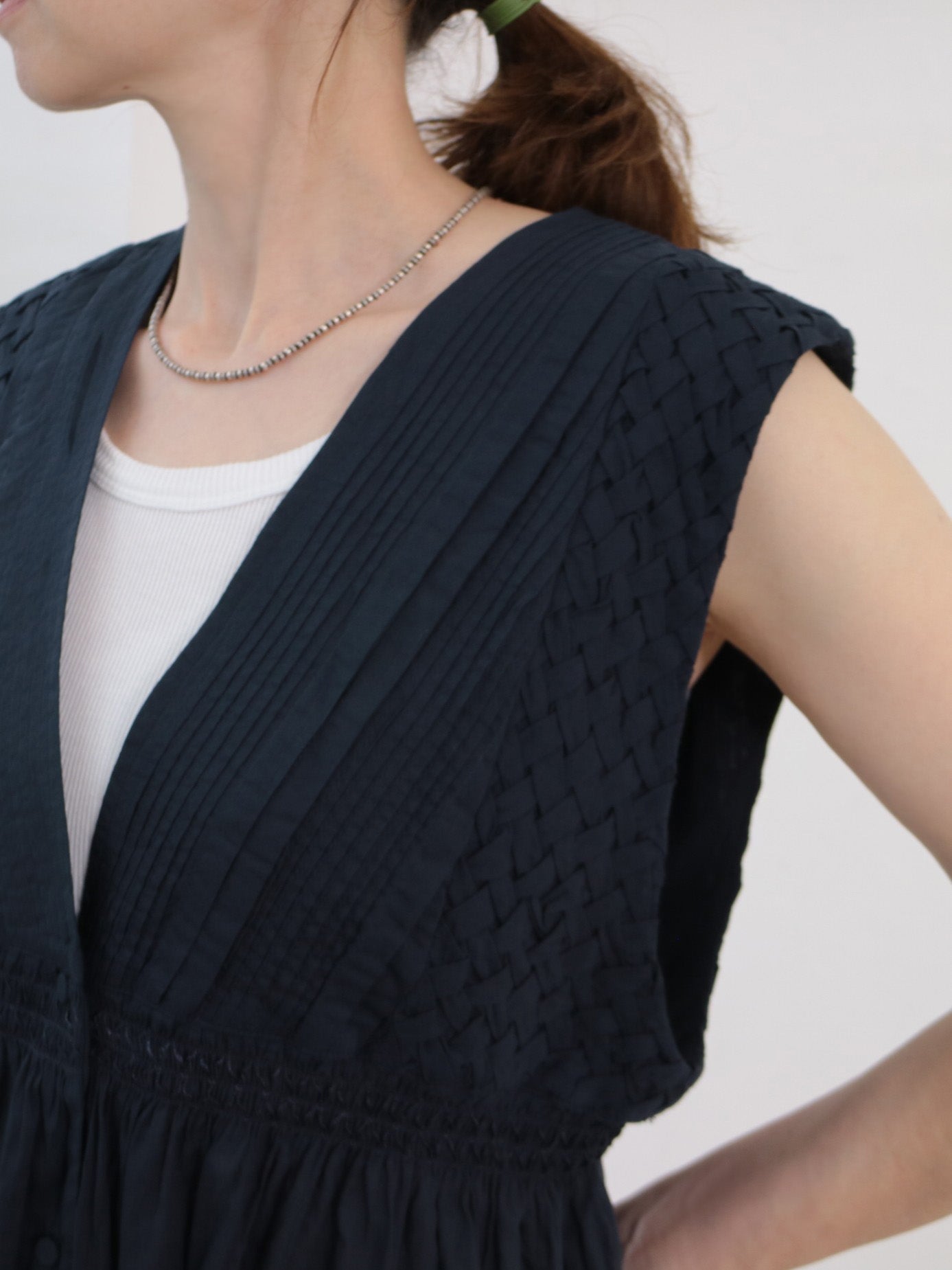 doux bleu　コットンボイル/スモッキングベスト　DB-2628-064