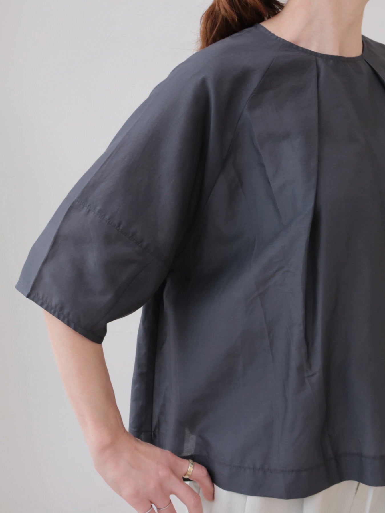 doux bleu　コットンシルクブラウス　DB-2623-072