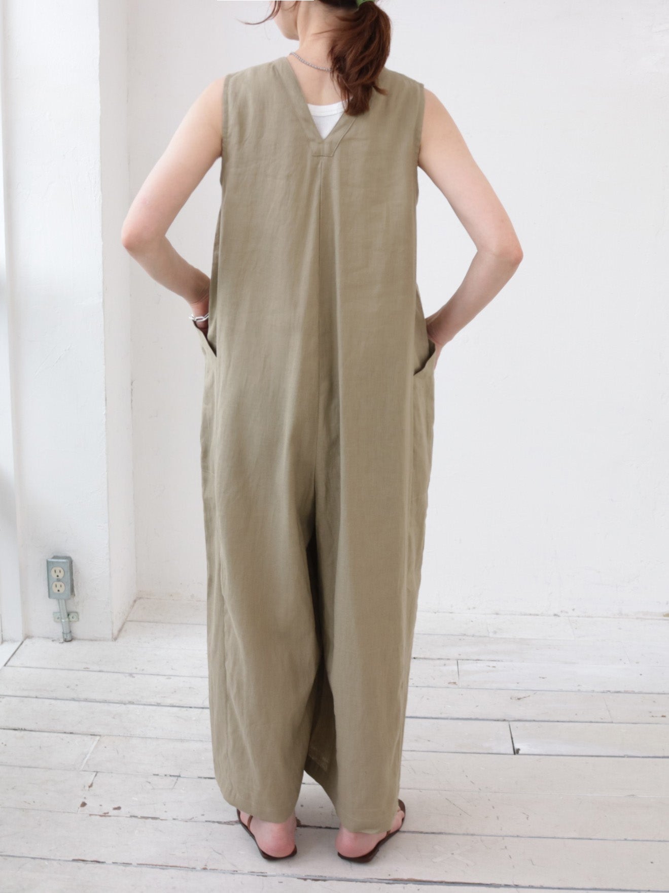 doux bleu　コットンリネン  サロペット　DB-2625-083