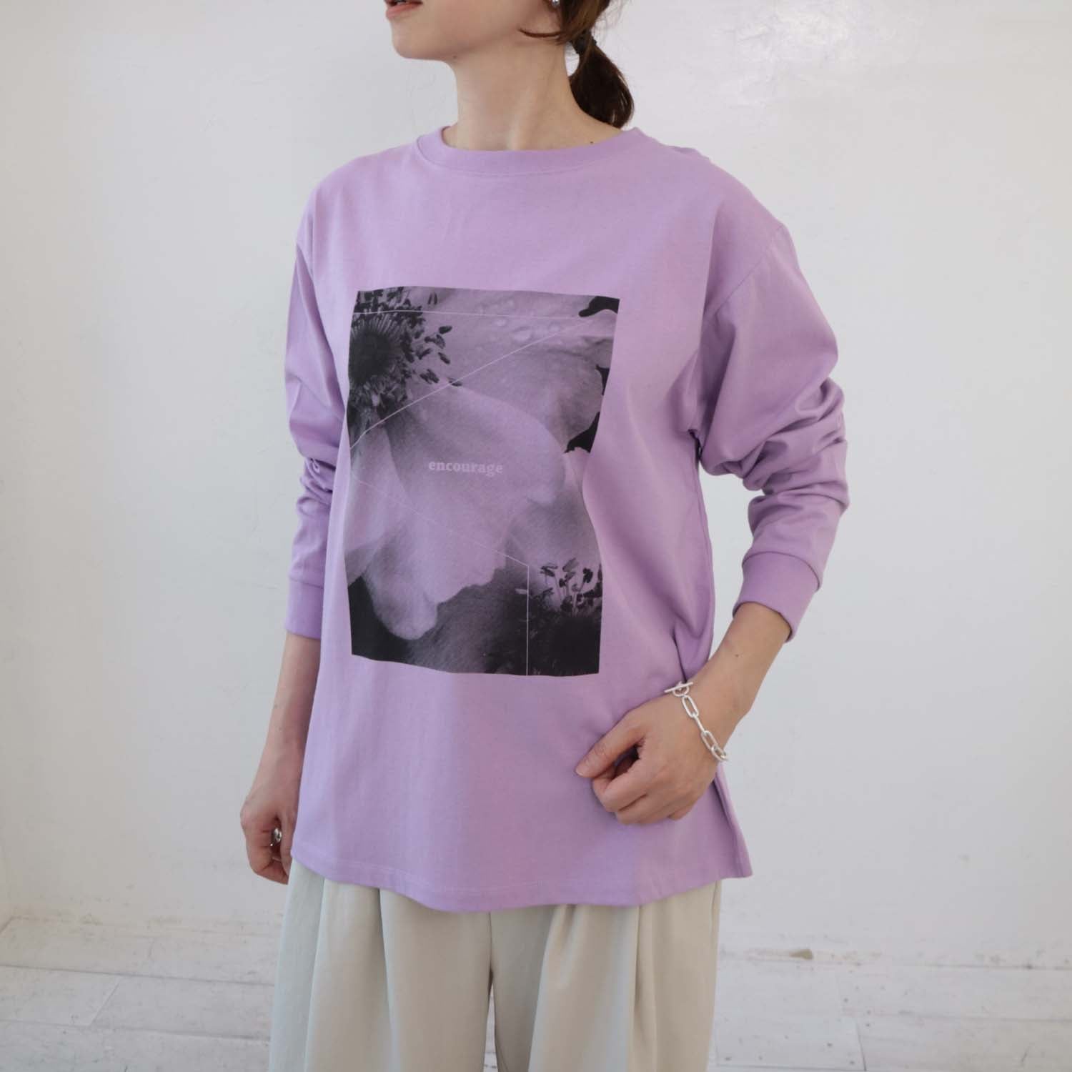doux bleu　アメリカンドライプリントロングTシャツ　DB-2411-006