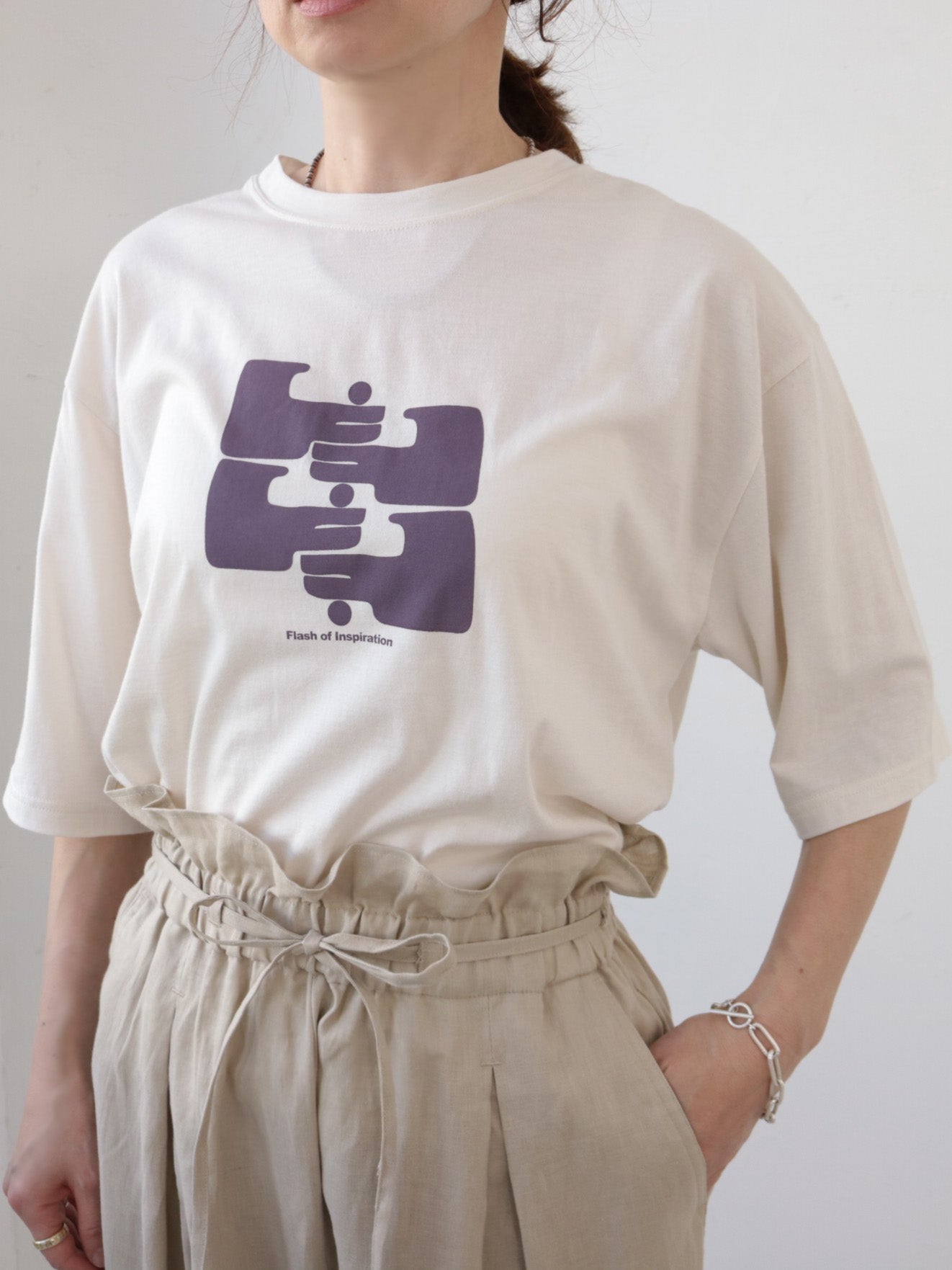 doux bleu　ハンドプリントTシャツ　DB-2621-060