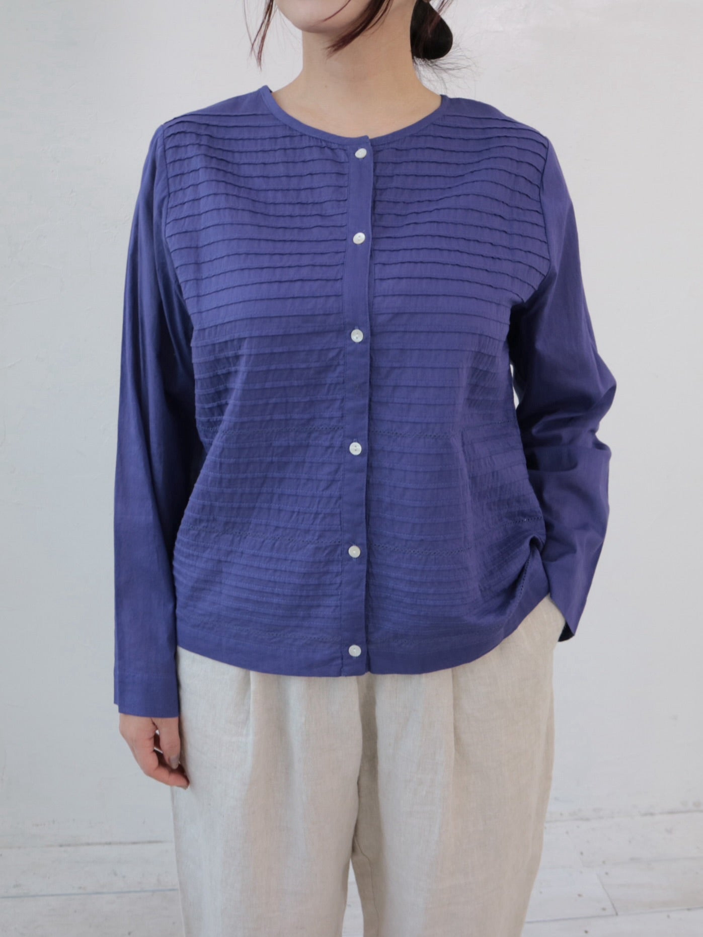 YARRA　INDIAピンタック2WAYブラウス　YR-1523-257