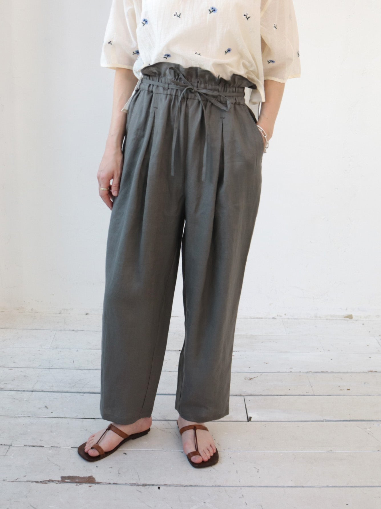 doux bleu リネン パンツ DB-2625-047