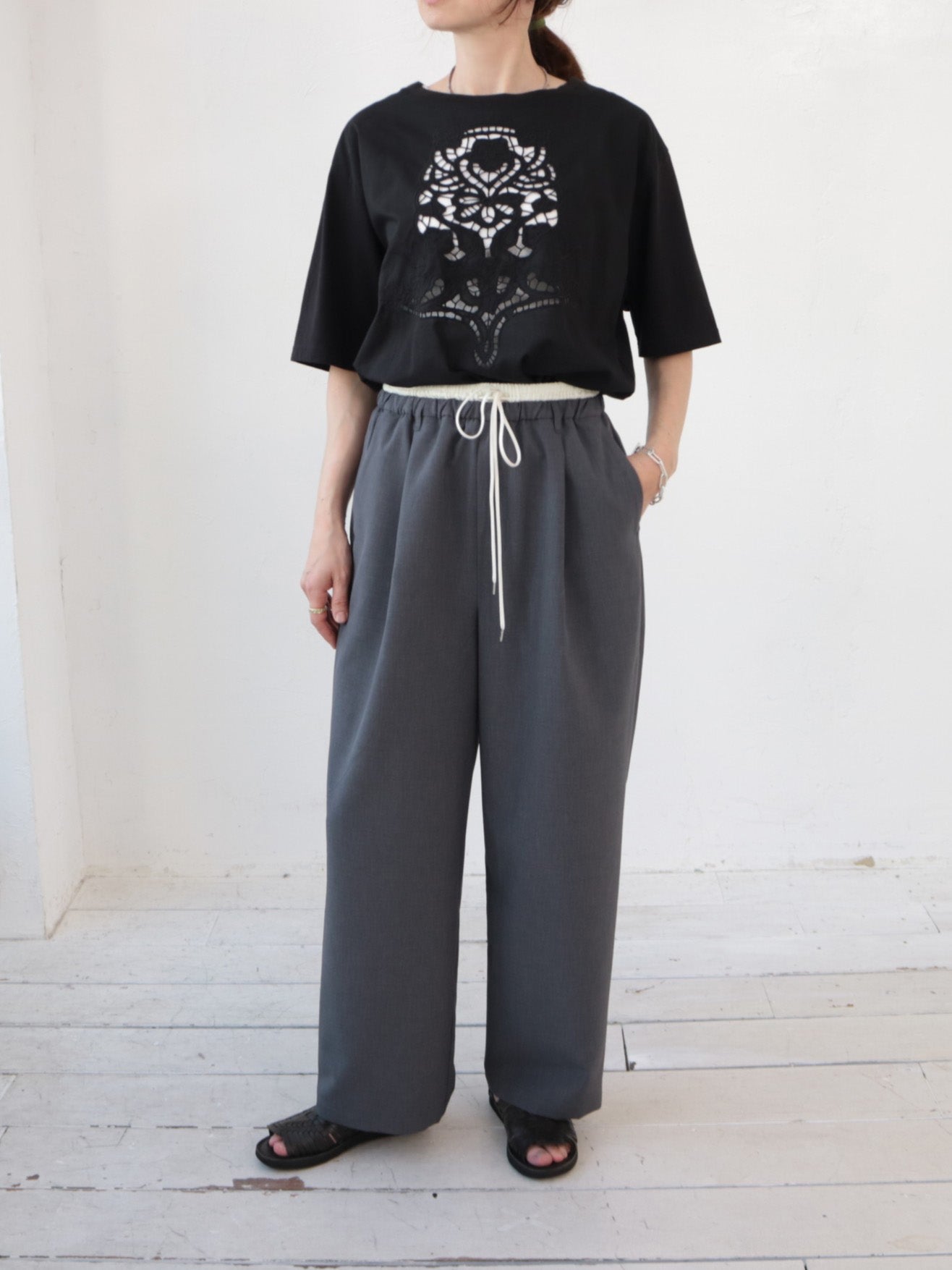 doux bleu　ダブルウェストパンツ　DB-2625-061