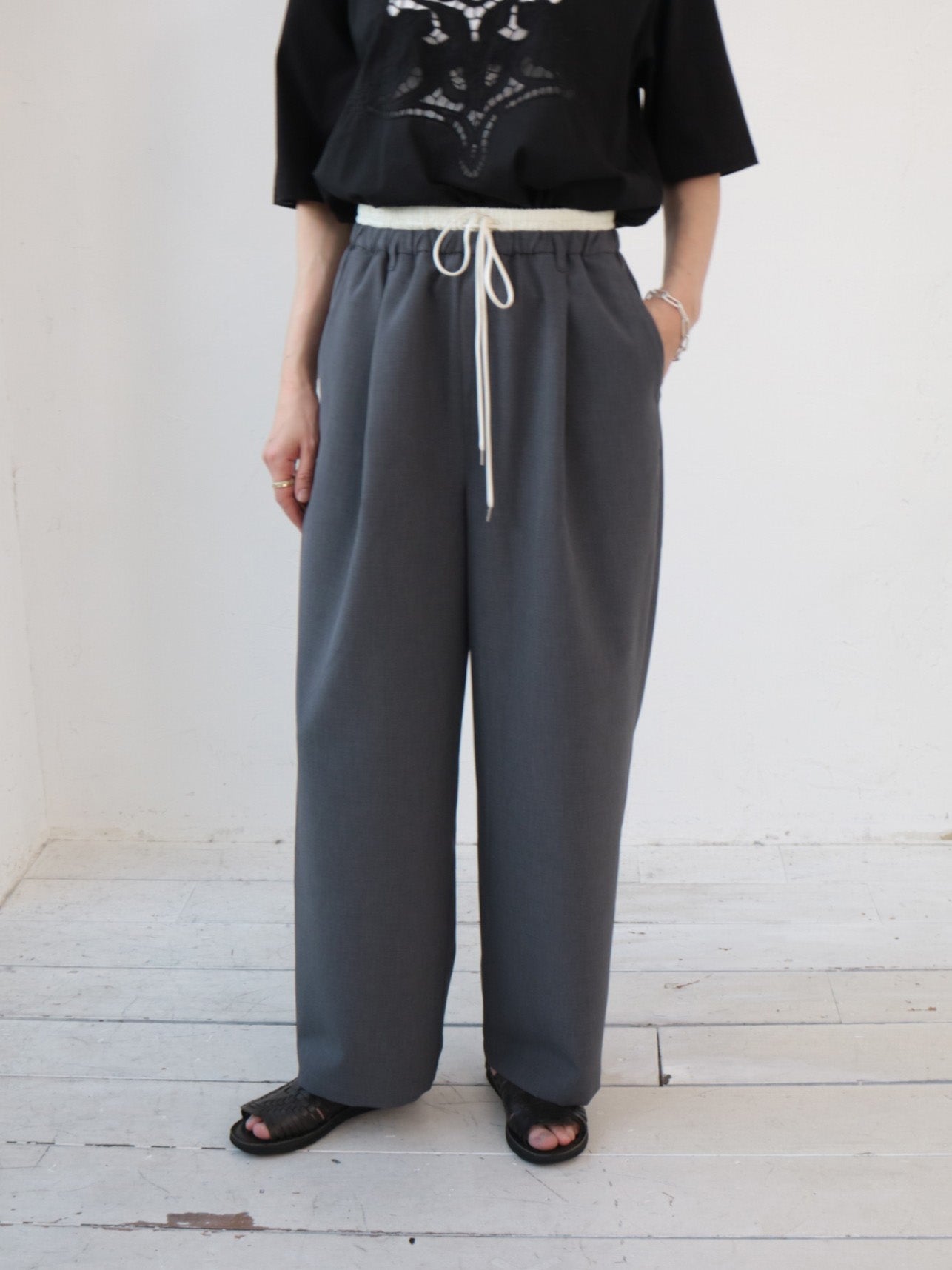 doux bleu　ダブルウェストパンツ　DB-2625-061