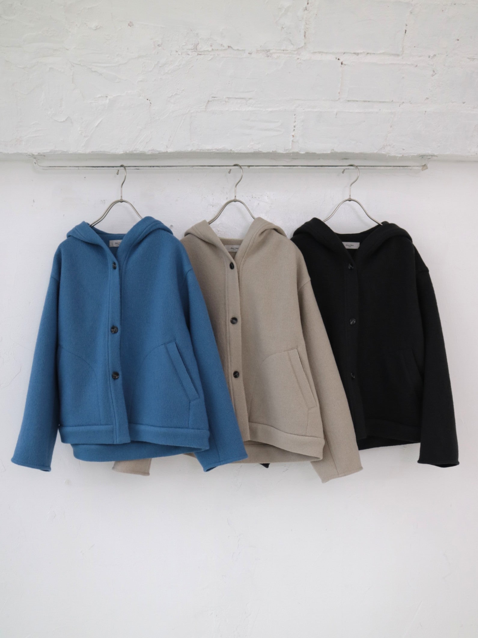 doux bleu　ウール フーテッドジャケット　DB-2547-035
