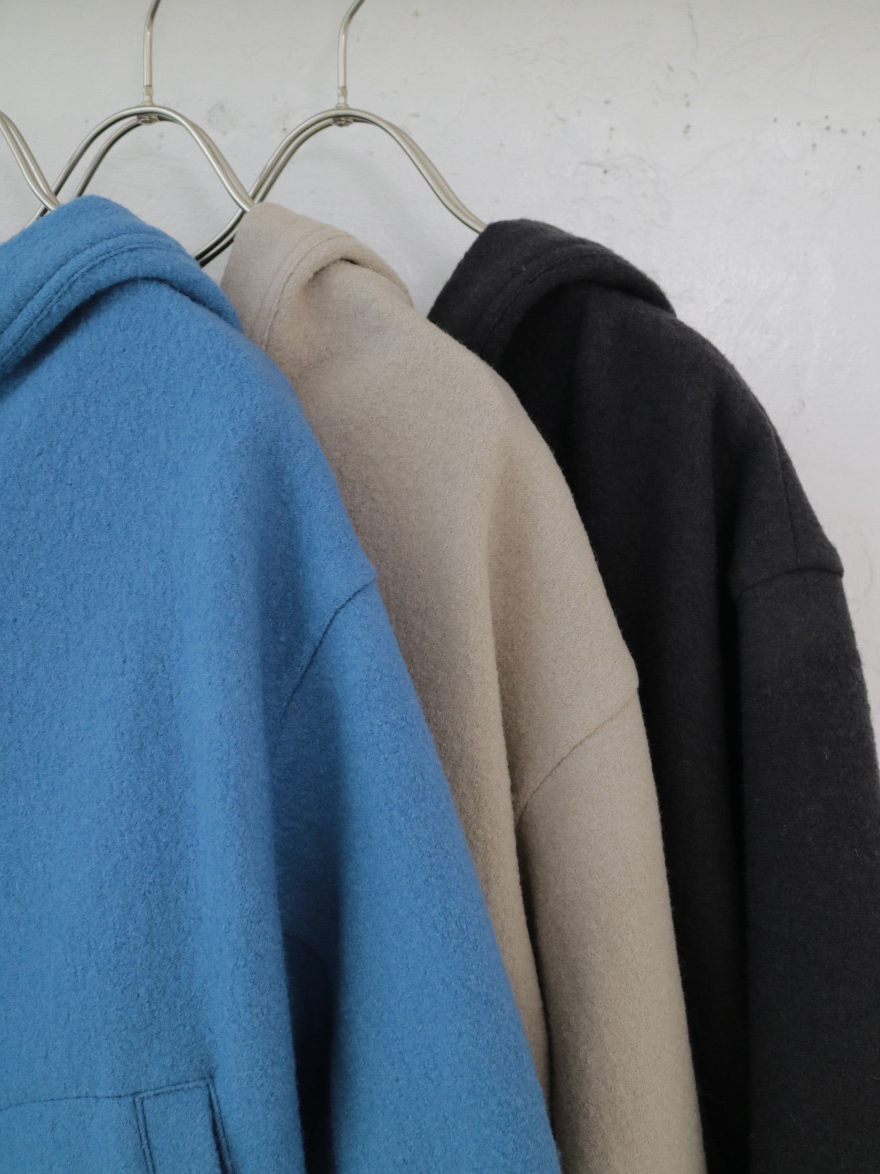 doux bleu　ウール フーテッドジャケット　DB-2547-035