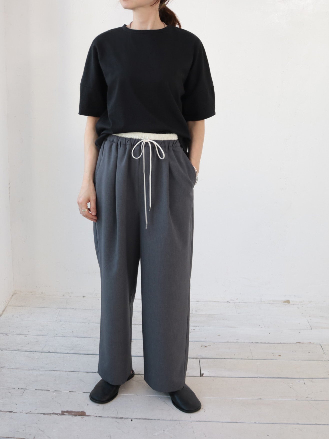 doux bleu　リネン ドロップショルダーTシャツ　DB-2621-078