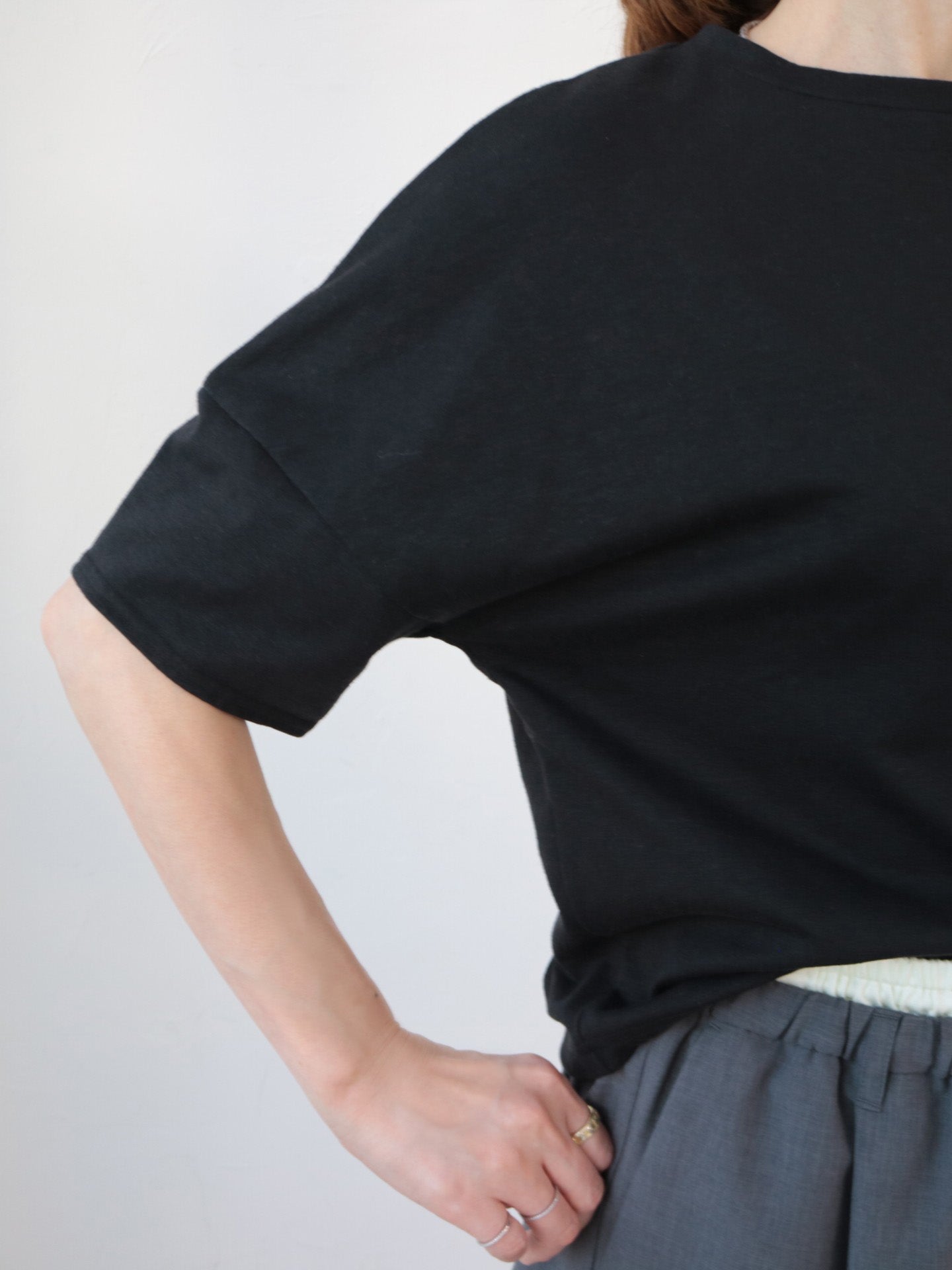 doux bleu　リネン ドロップショルダーTシャツ　DB-2621-078