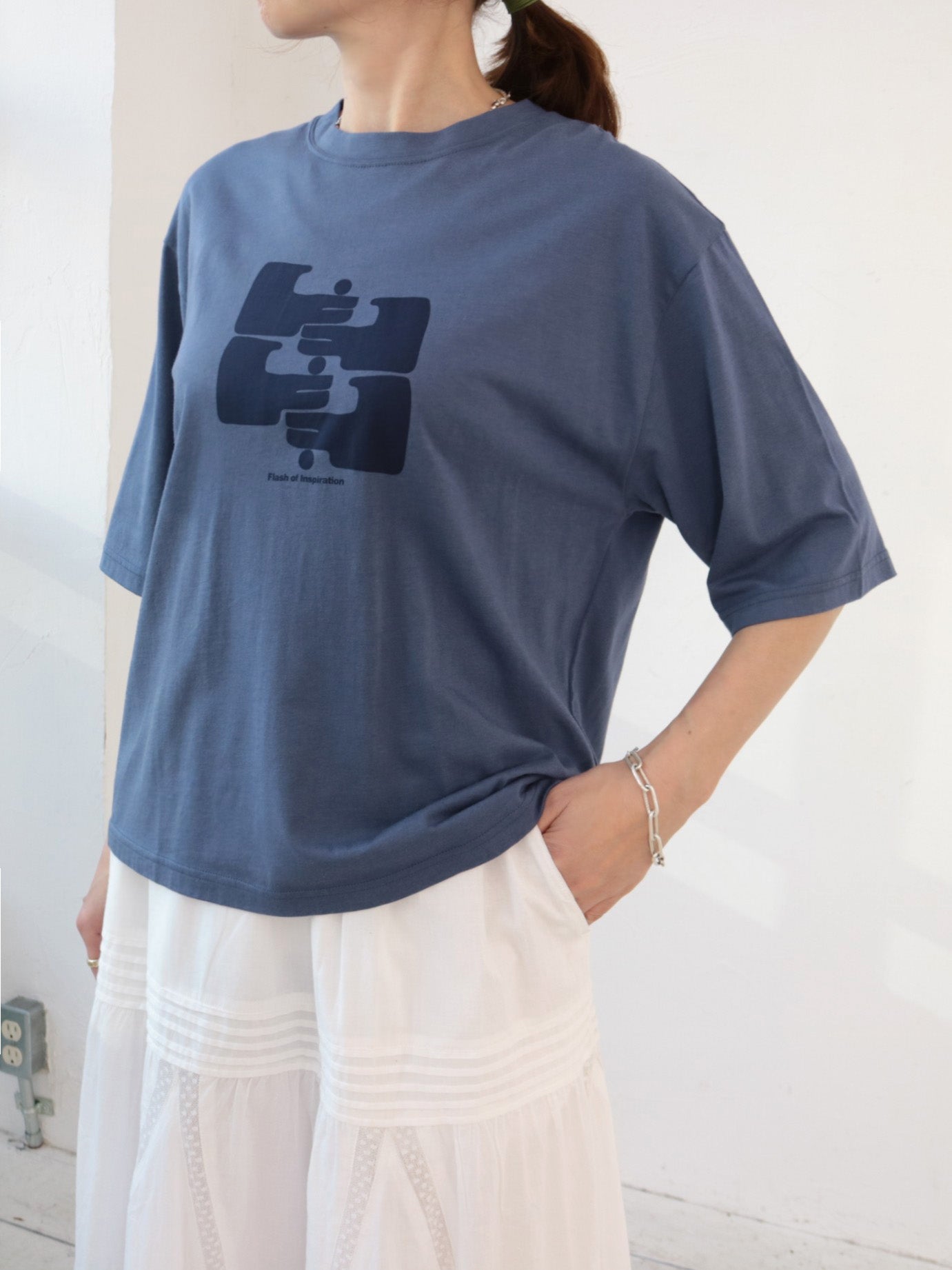doux bleu　ハンドプリントTシャツ　DB-2621-060