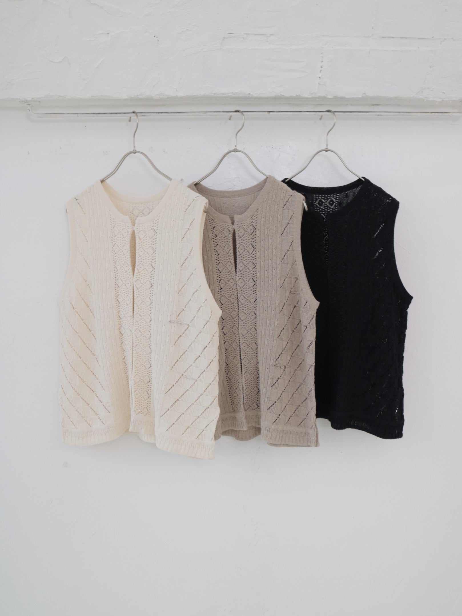 doux bleu オープンワーク ニットベスト DB-2548-022