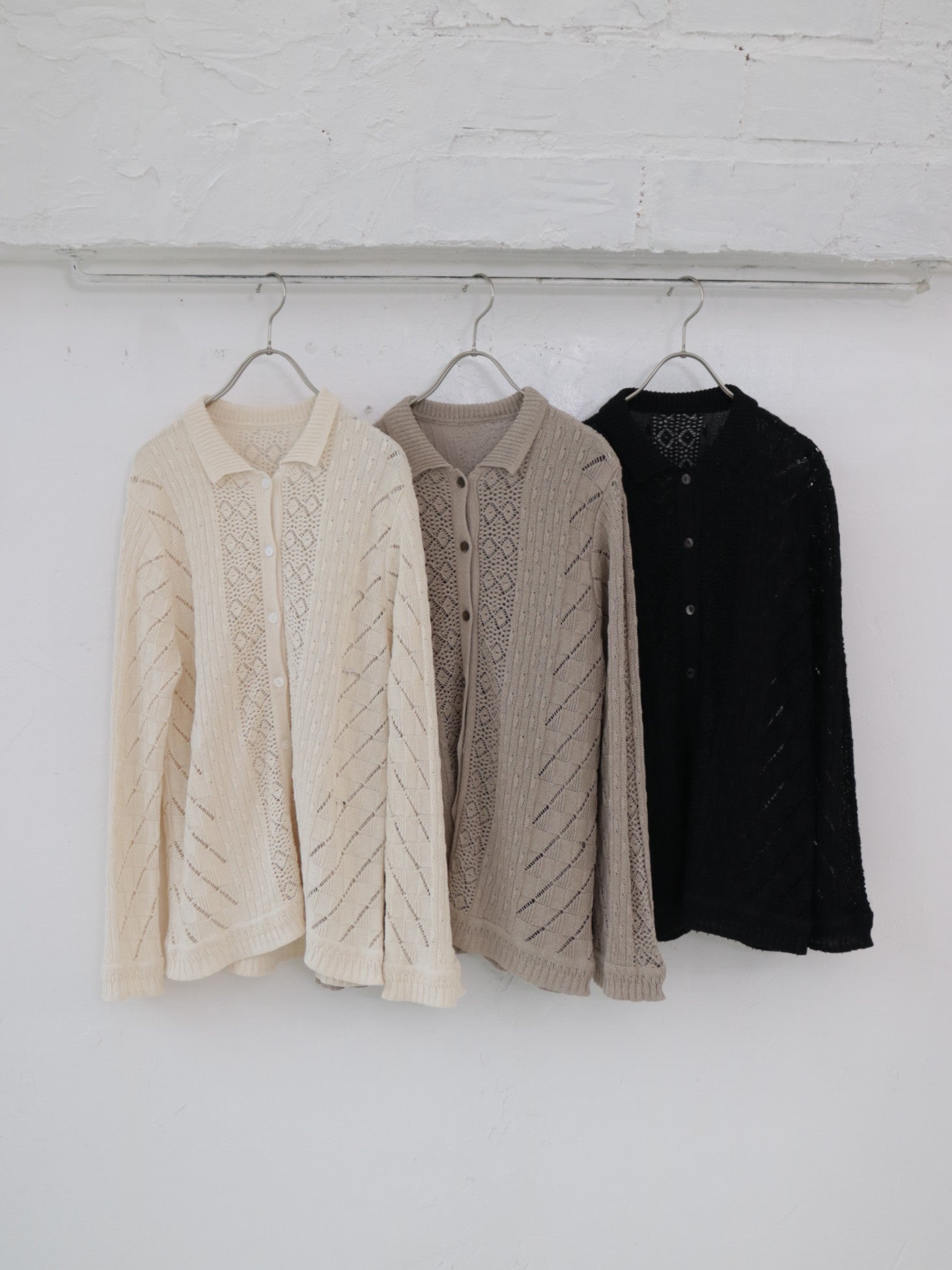 doux bleu　オープンワーク ニットシャツ　DB-2542-021